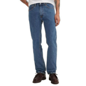 Levi’s 505 Regular Fit Blue Medium Dark Wash Straight Leg Jeans Size 36 X 32